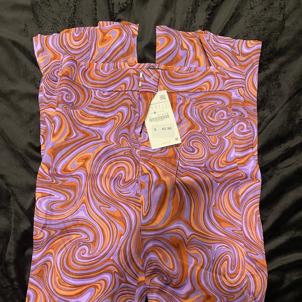 Zara patterned flare pants
